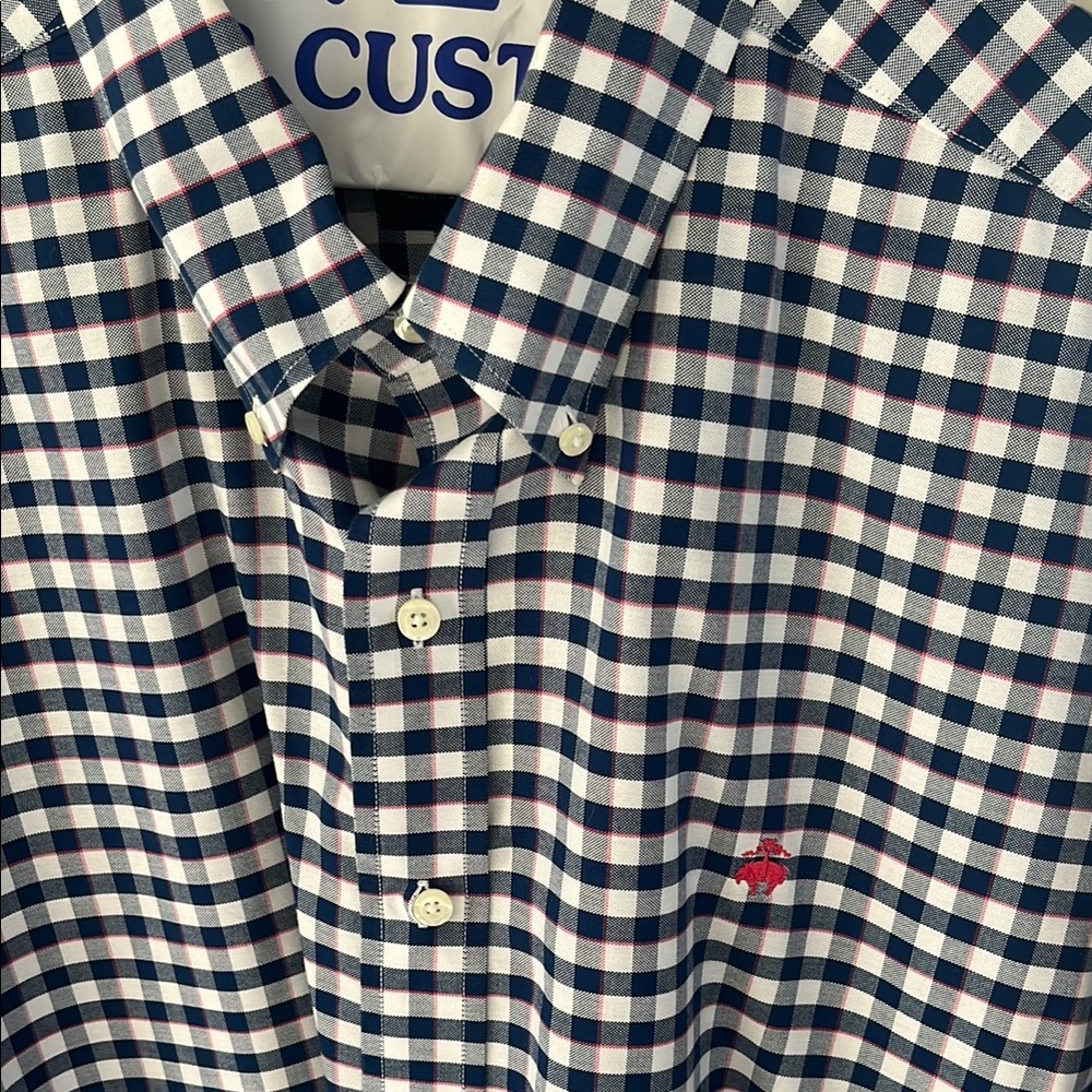 Brooks Brothers Blue and White Casual Button Down Shirt